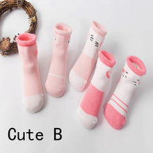 Load image into Gallery viewer, 2019 New warm baby toddler socks cartoon cotton autumn and winter baby foot socks